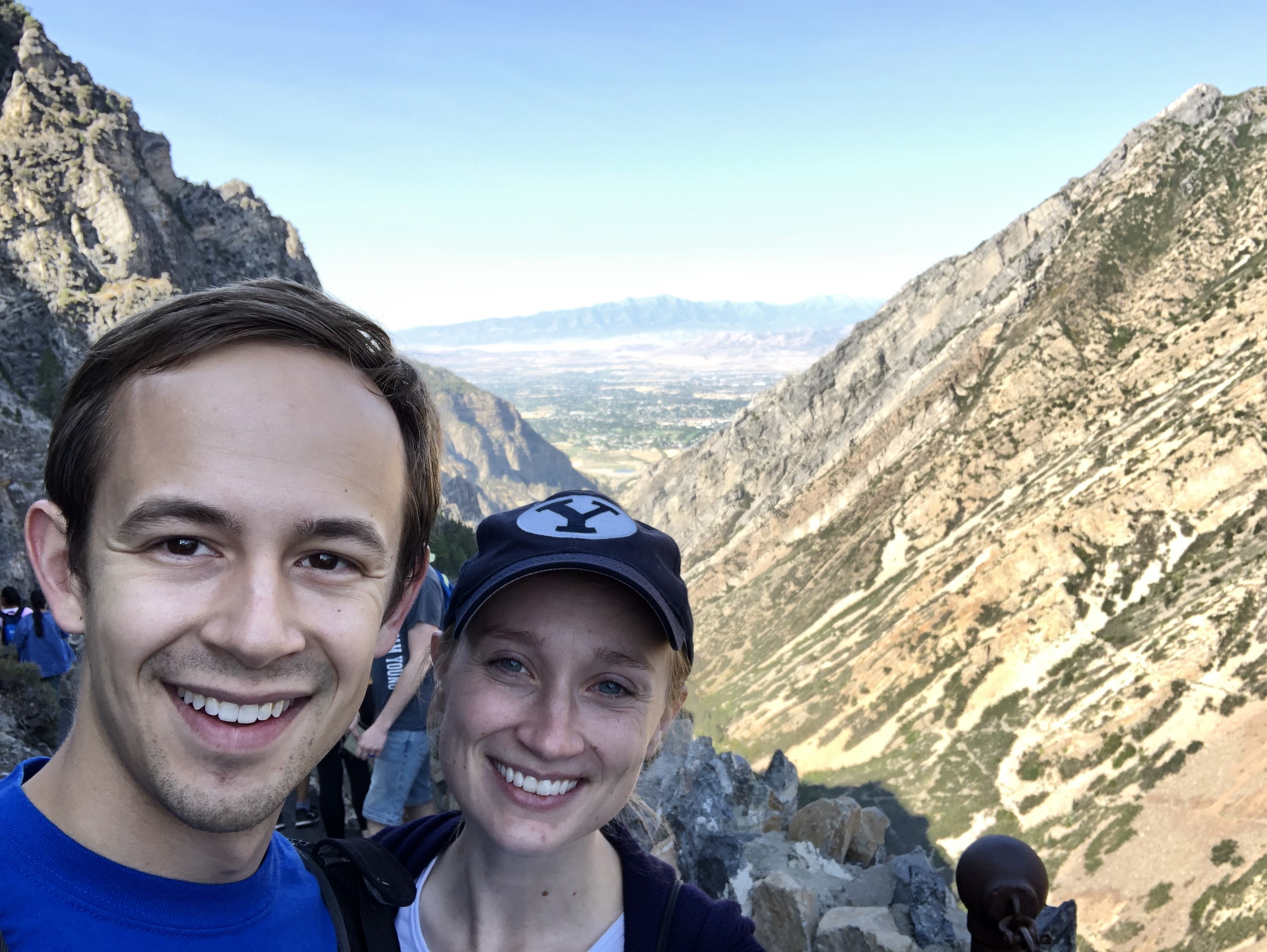 My wife and I on a hike